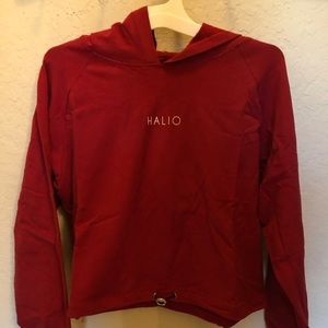 Cropped workout hoodie